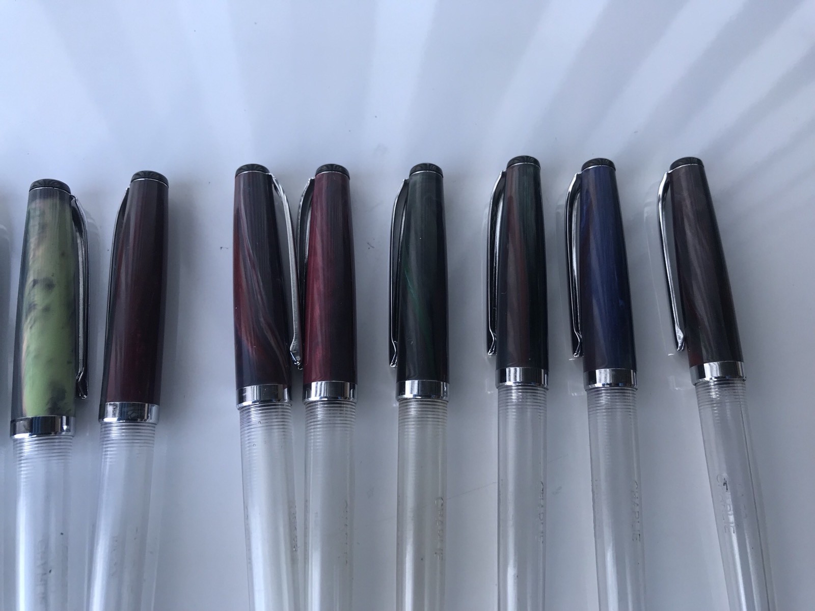 Noodlers Ink Charlie Style Fountain Pen Multi-colored Swirl NEW