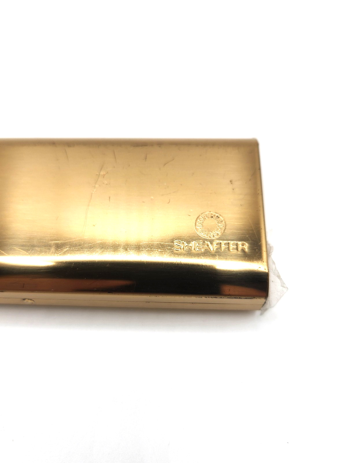 Sheaffer Targa 1020 Imperial Brass Fountain Pen 14K Gold Nib-70’s w/ Converter