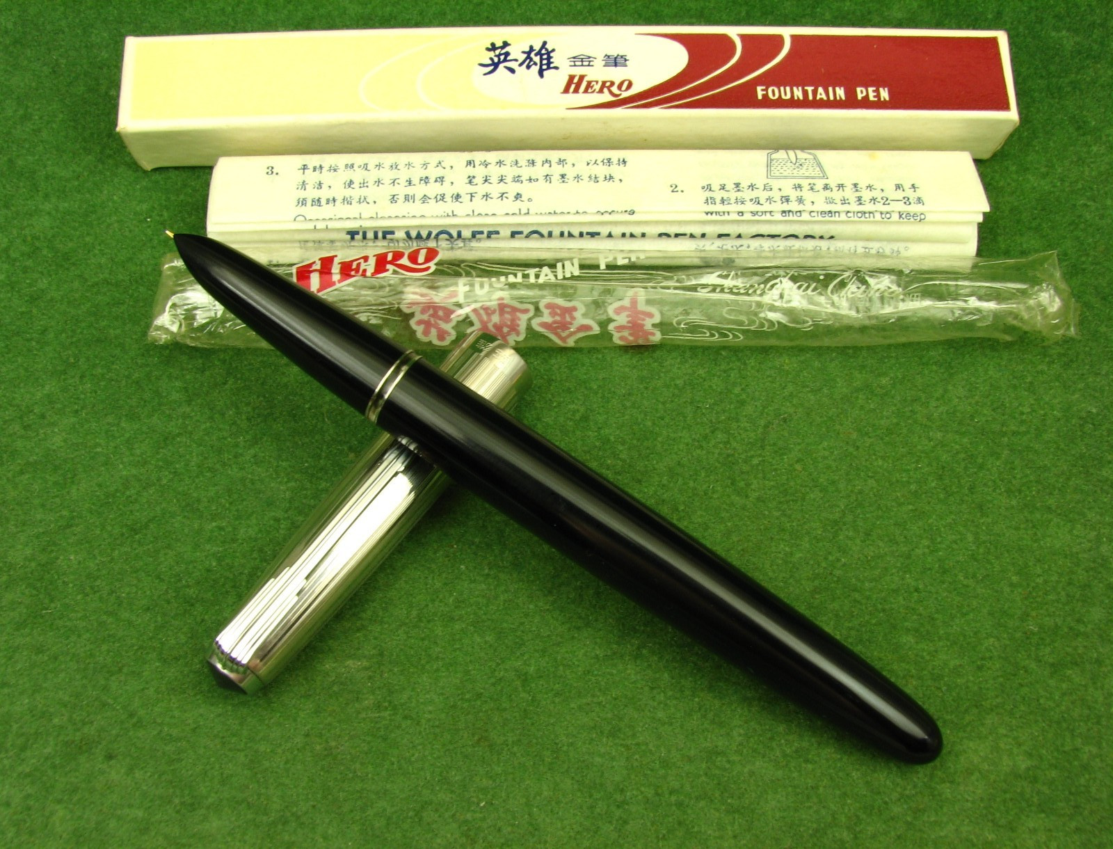 Vintage Hero Fountain Pen 12K Gold Nib China 60s NOS
