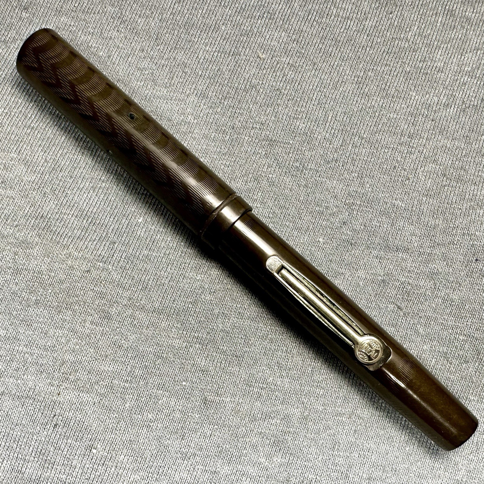 Working Waterman 52 1/2 V Fountain Pen Nickel Trim Waterman Nib Pat Date On Feed