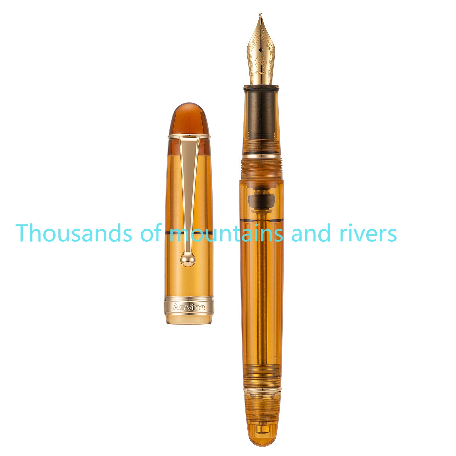 Asvine V126 Vacuum Filling Fountain Pen EF/F/M Nib, Matte Acrylic Writing Pens