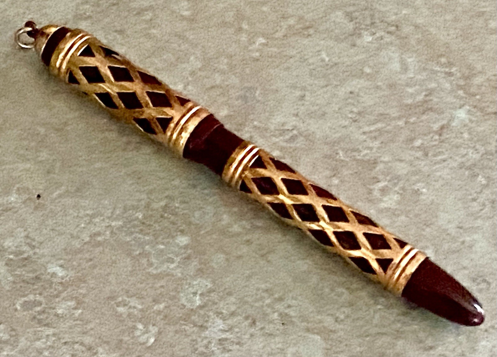 Scarce Uninked UNIC Depose 18ct Gold-fill Filigree Buttonfil Fountain Pen France