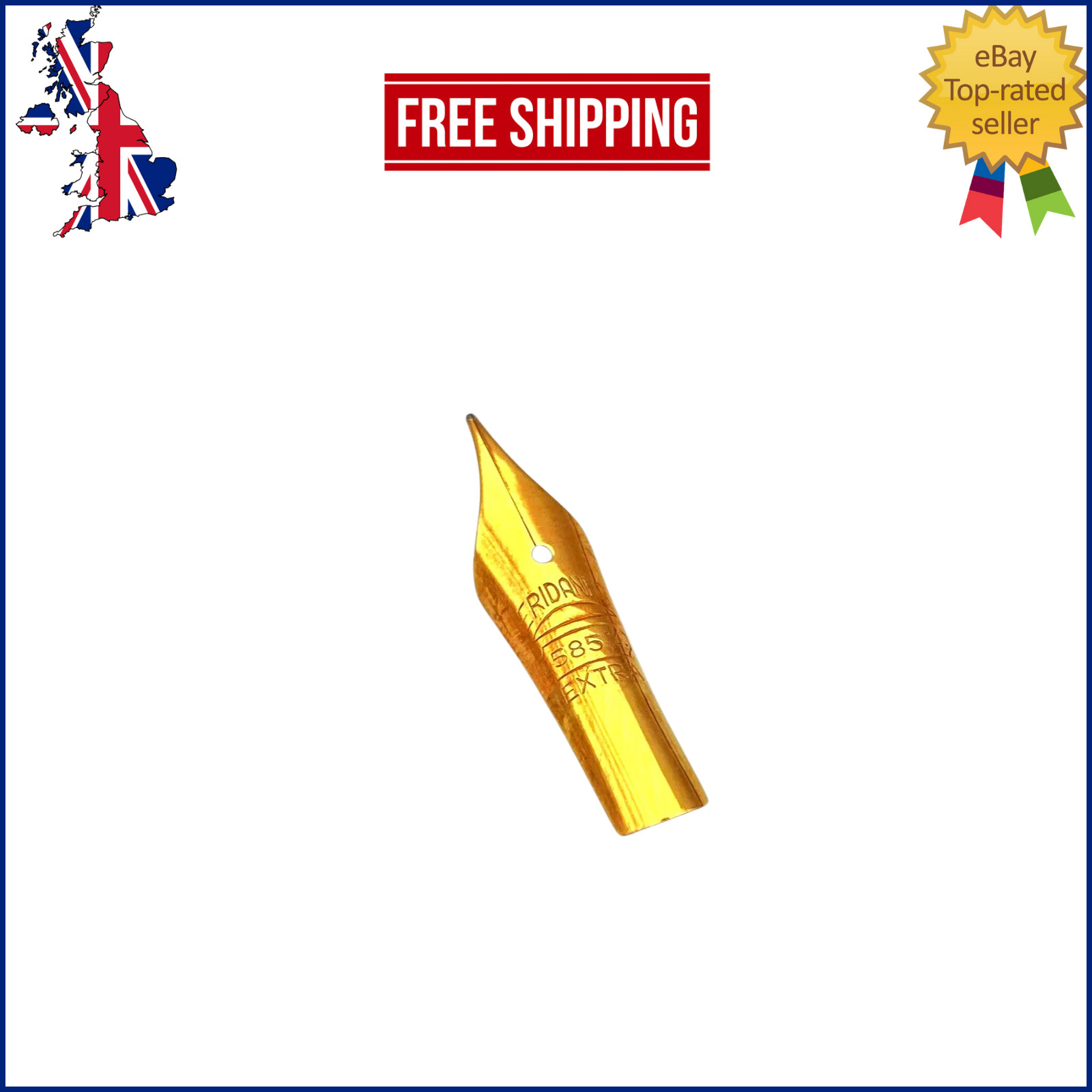 VINTAGE ERIDANEA EXTRA FOUNTAIN PEN NIB ONLY SEMI FLEXIBLE 14K GOLD FINE ITALY