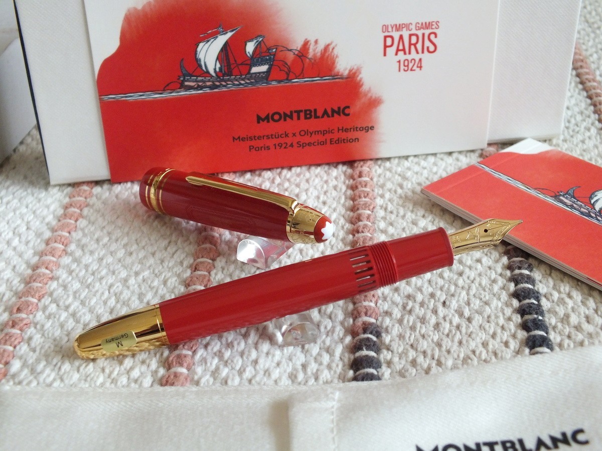 Montblanc Olympic Heritage 1924 LeGrand 146 Paris 14K Fountain Pen DHL DDP