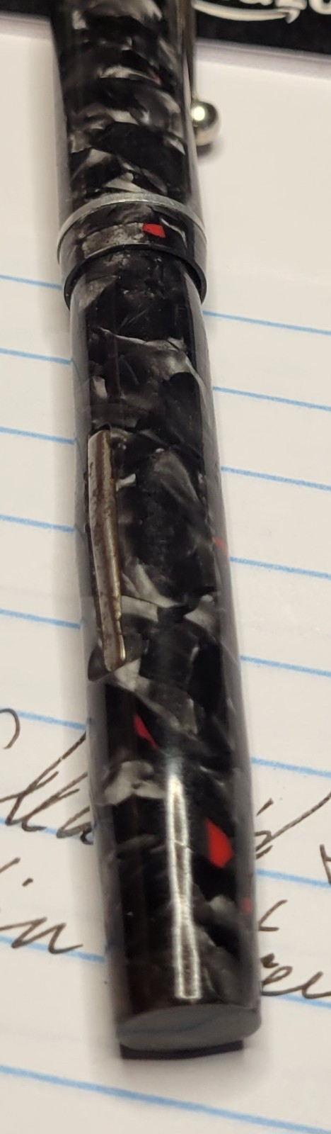 Vintage Unbranded Fountain Pen Black/Gray`Fine Camlin Nib