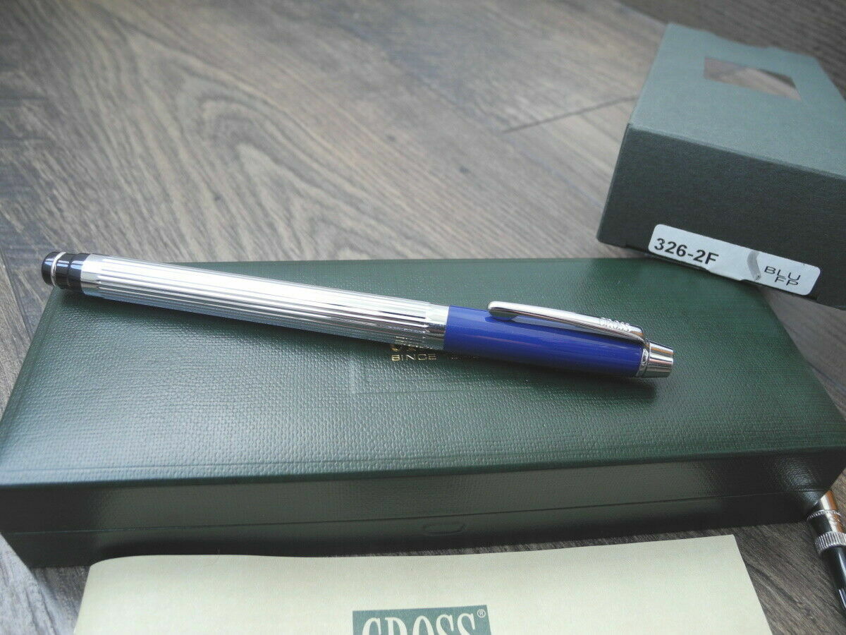 Cross Metropolis Fountain Pen Blue Ct Fine Pt New In Box Made In Usa