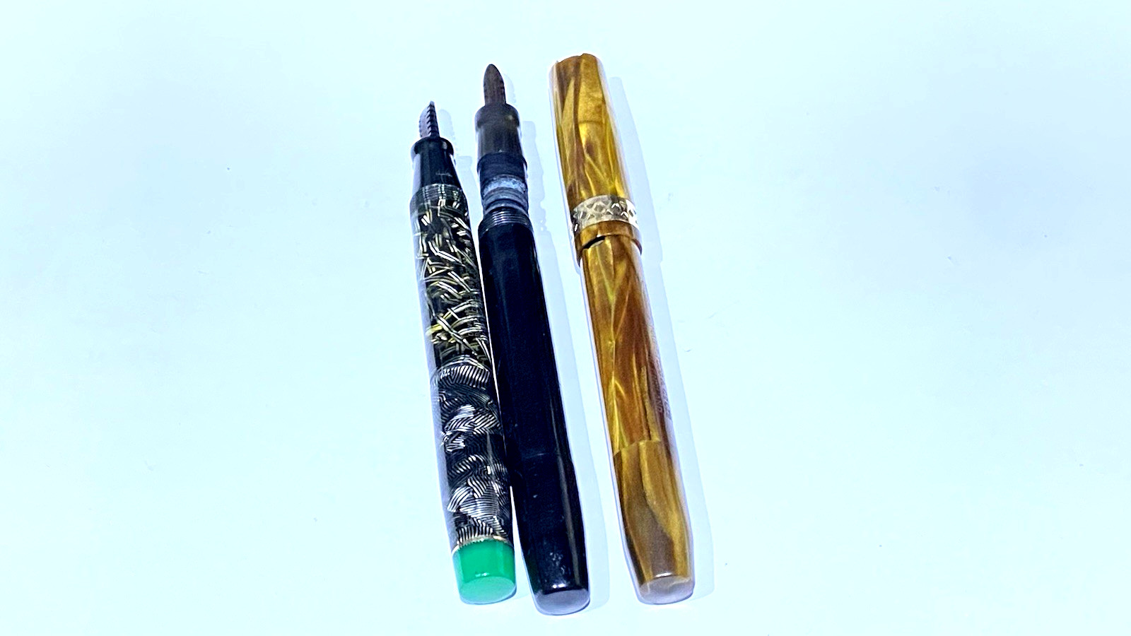 VINTAGE JOB LOT OF 3 MABIE TODD SWAN VISOFIL FOUNTAIN PEN PARTS ENGLAND