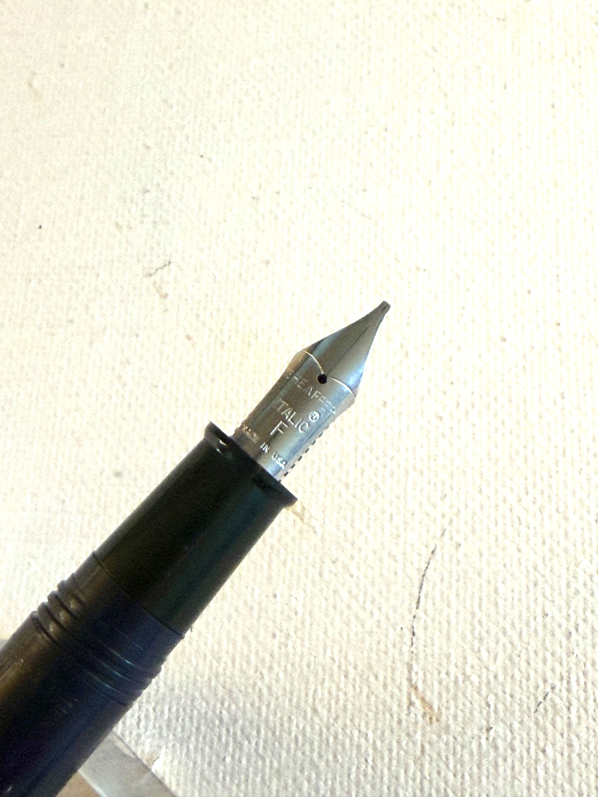 1 very dark blue 1980s Sheaffer No Nonsense fountain pen FINE or BOLD italic nib