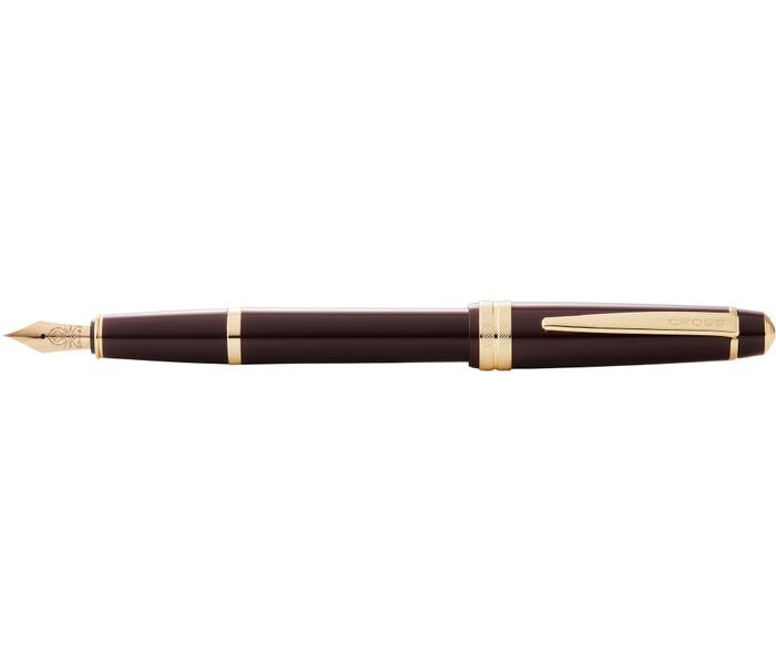 Cross Bailey Light Fountain Pen Polished Red Medium Pt New In Bx AT0746-11