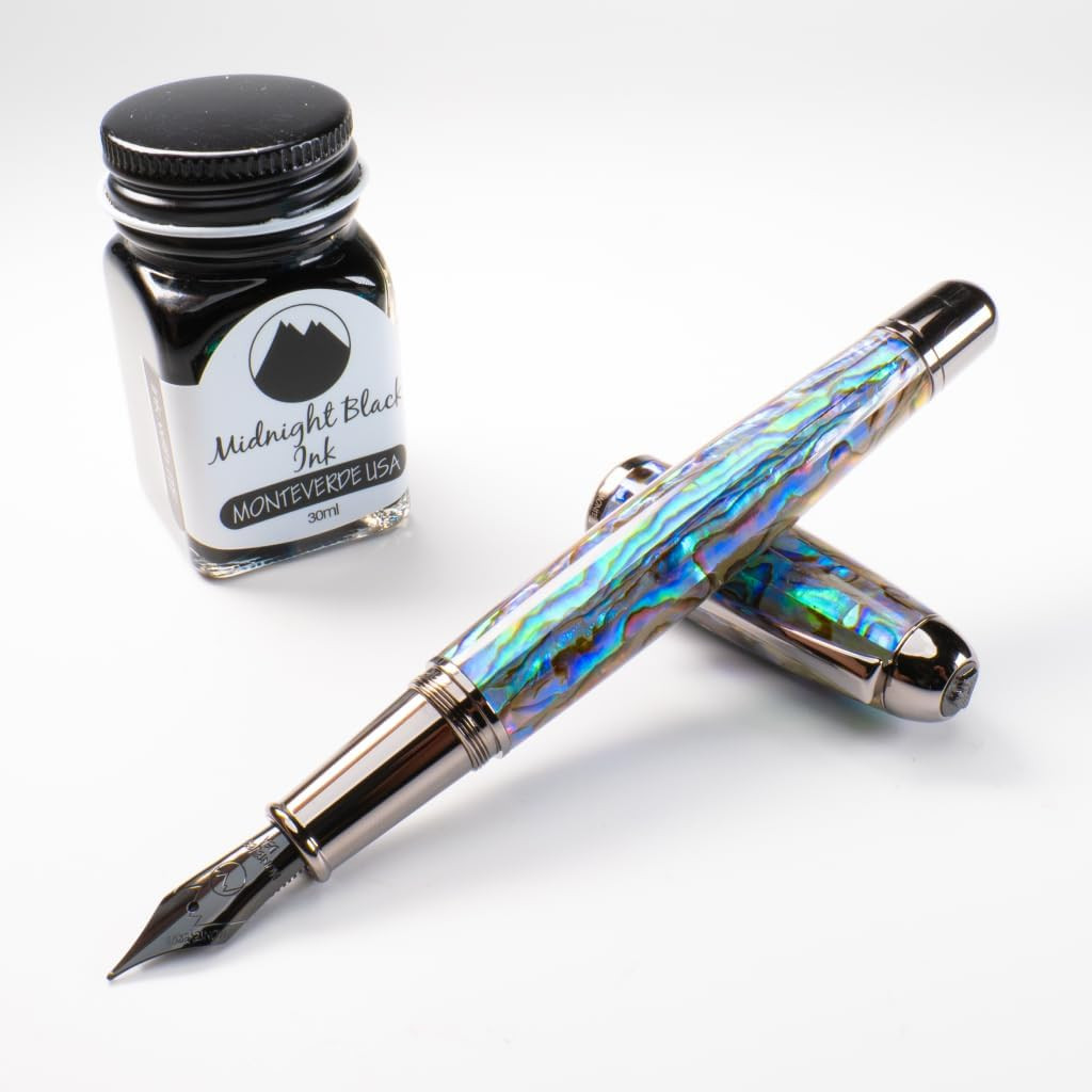 USA Super Mega Abalone Limited Edition 999 Fountain Pen Gift Set (Gunmetal) Medi