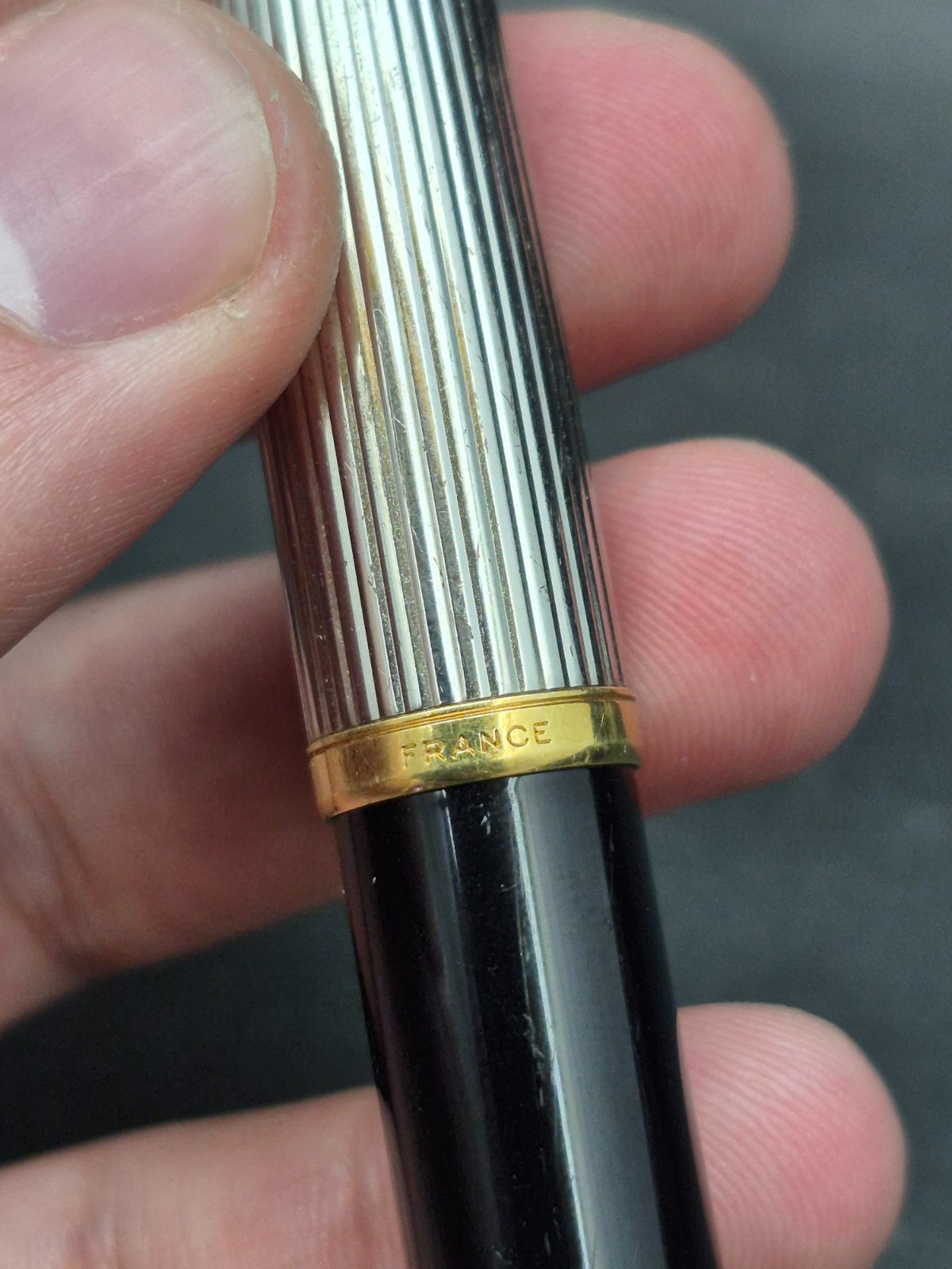 Waterman Carene Deluxe Silver Meridians Fountain Pen 18K 750 Gold Nib France