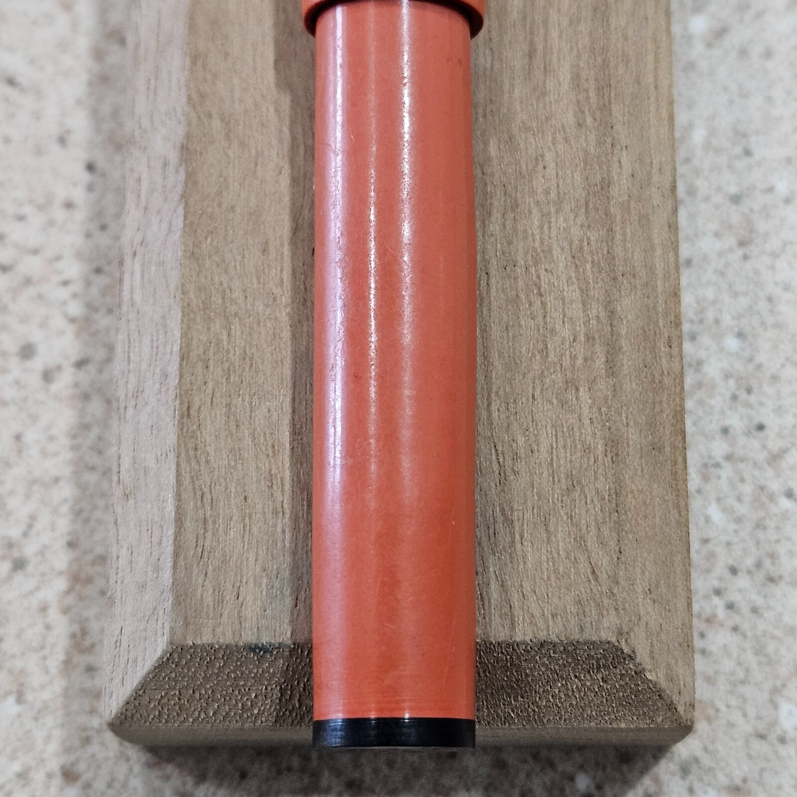 Vintage Unbranded Lever Fill Orange & Black Flat Ends 3-3/8″ Small Fountain Pen