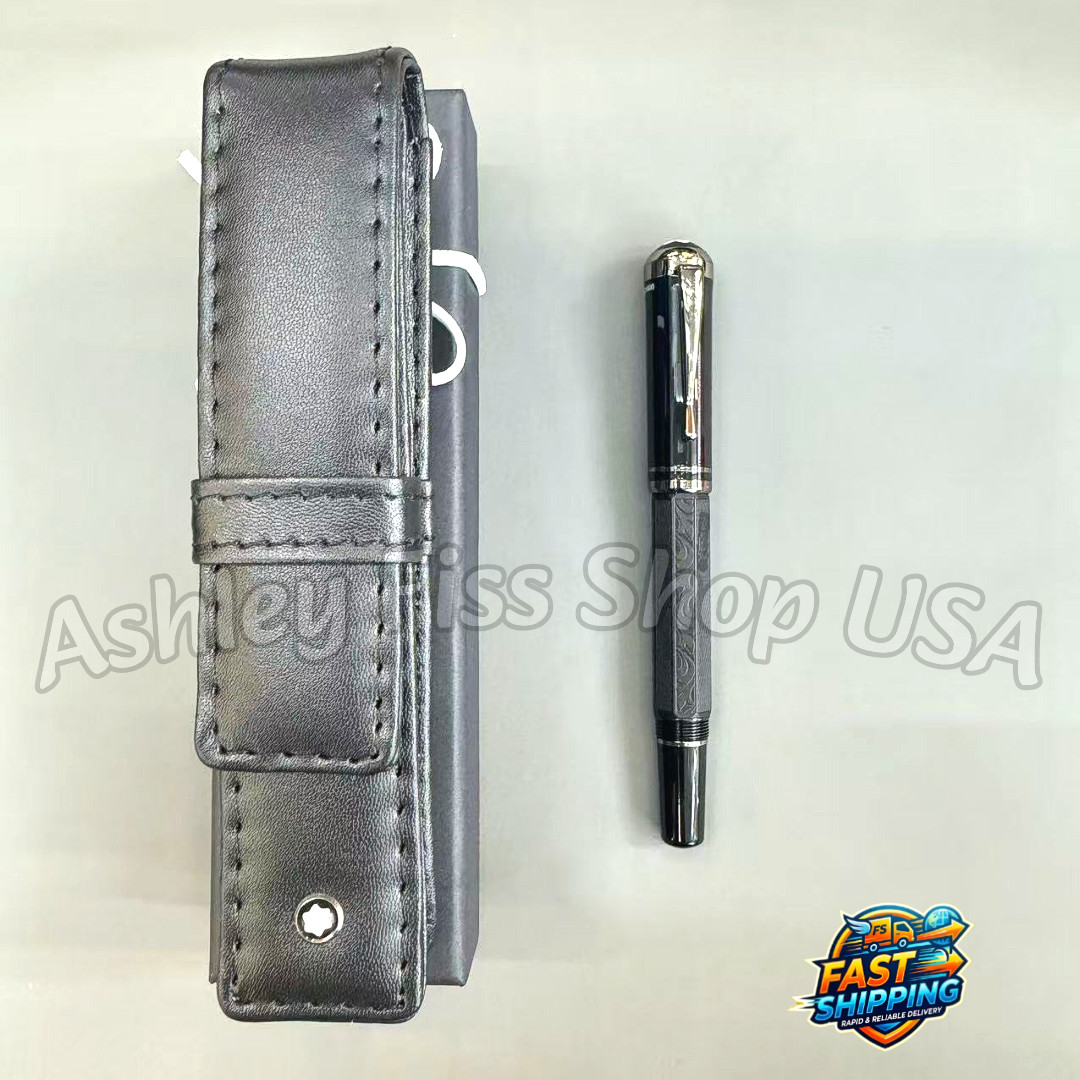 Montblanc Writers Edition Marcel Proust Full Black Fountain Pen w/ Pouch HOT