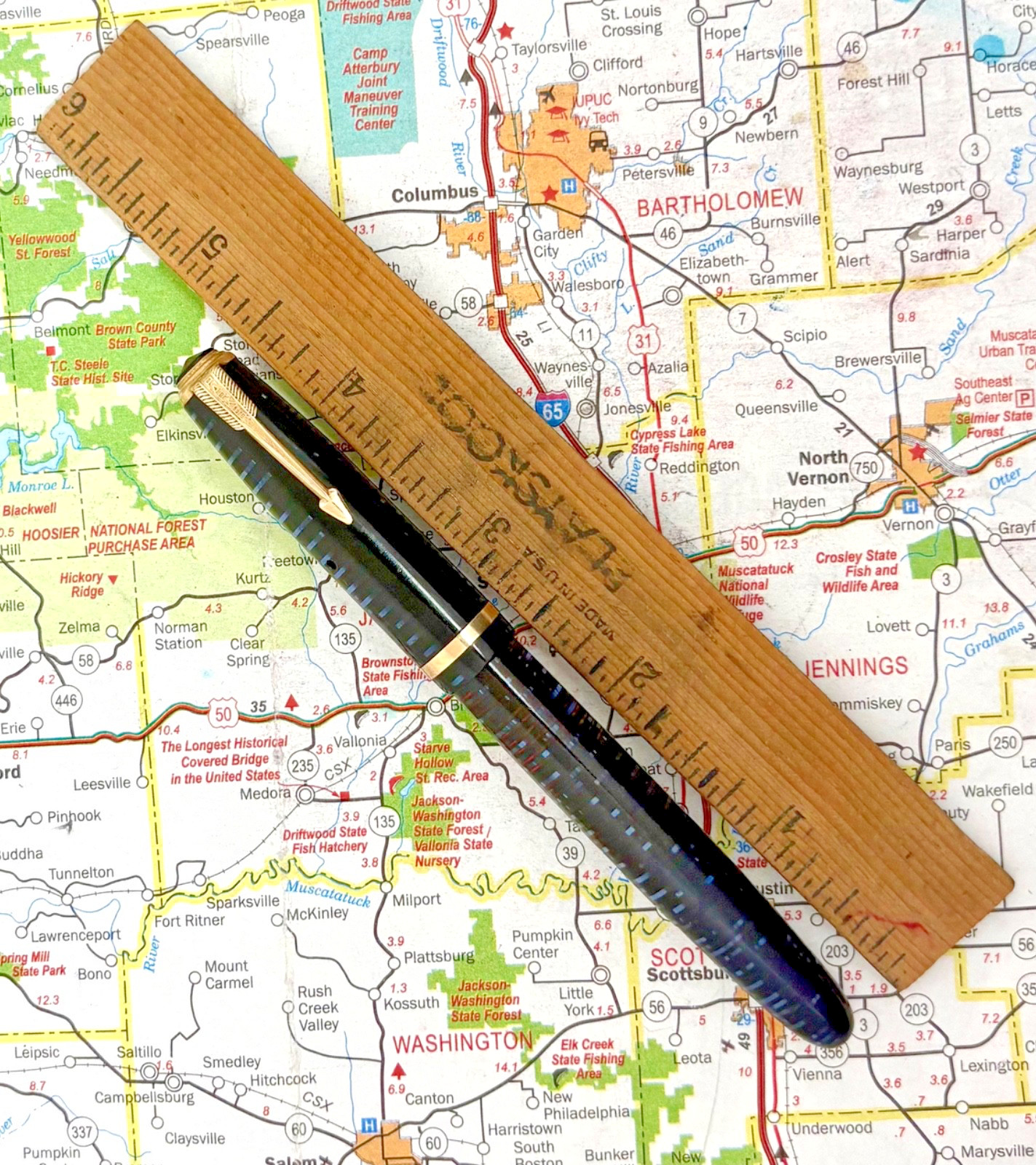Vintage Parker Vacumatic Fountain Pen, Blue sub-Debutante w/ 14k nib – restored