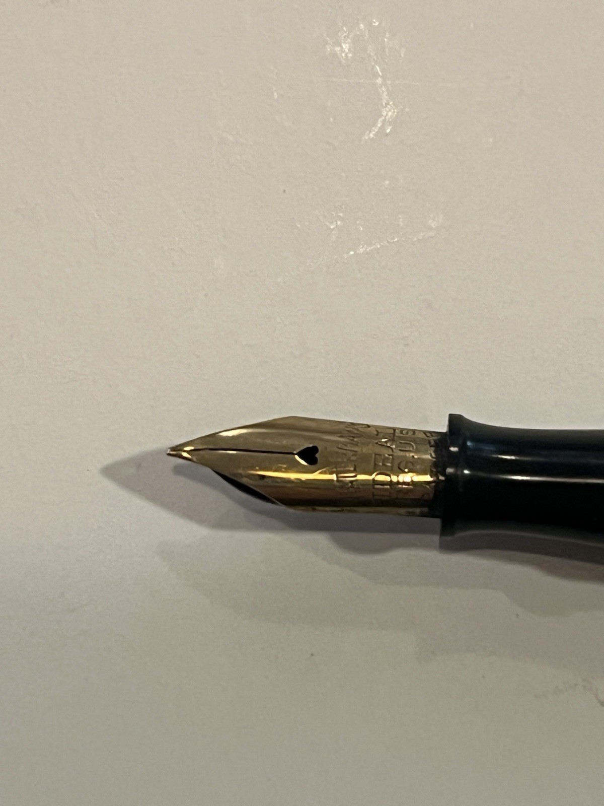 Vintage Waterman 452 1/2V Sterling Silver Diamond Overlay Ring Top Fountain Pen