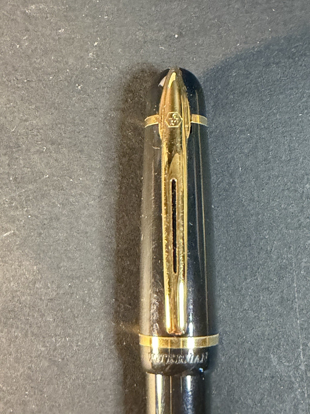 Vintage Waterman Phileas Fountain Pen France Nib Black Gold With Box