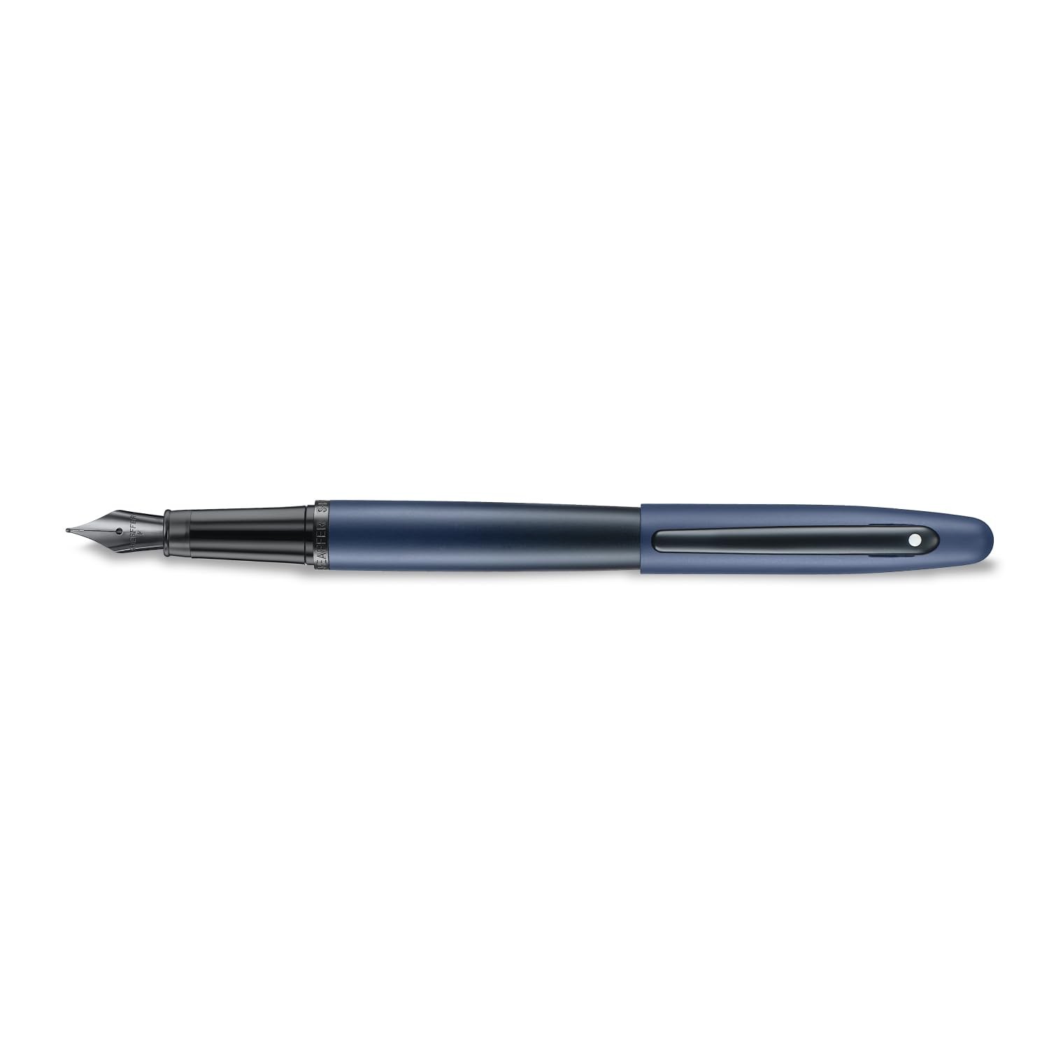 VFM Fountain Pen E9429 Matt Blue Black Trims Fine Nib With Converter Pen