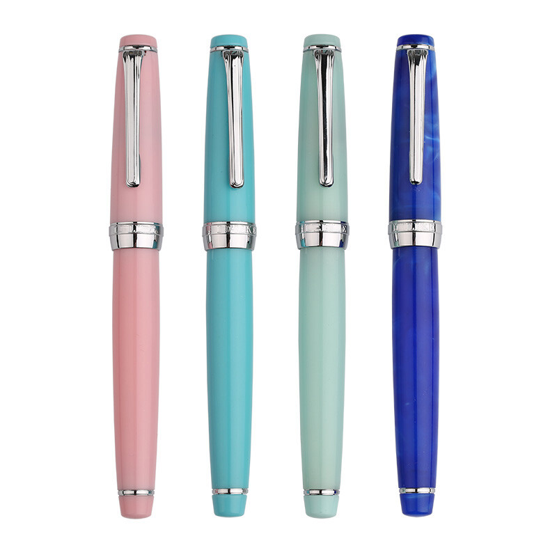 MOON 2 Acrylic Metal China Fountain Pen Extra Fine Nib 0.38mm Writing Gifts 2021