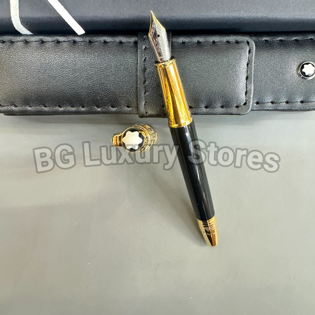 Montblanc Lorenzo de Medici Fountain Pen Fine Nib w/ Leather Pouch HOT NEW