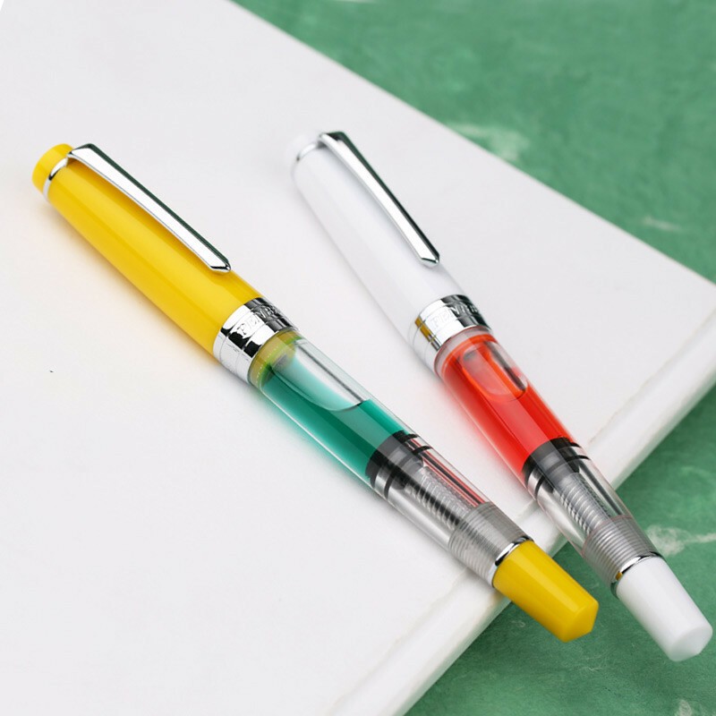 Penbbs 309 Transparent Optional Piston Fountain Pen Fine Nib 0.5mm Writing 2025