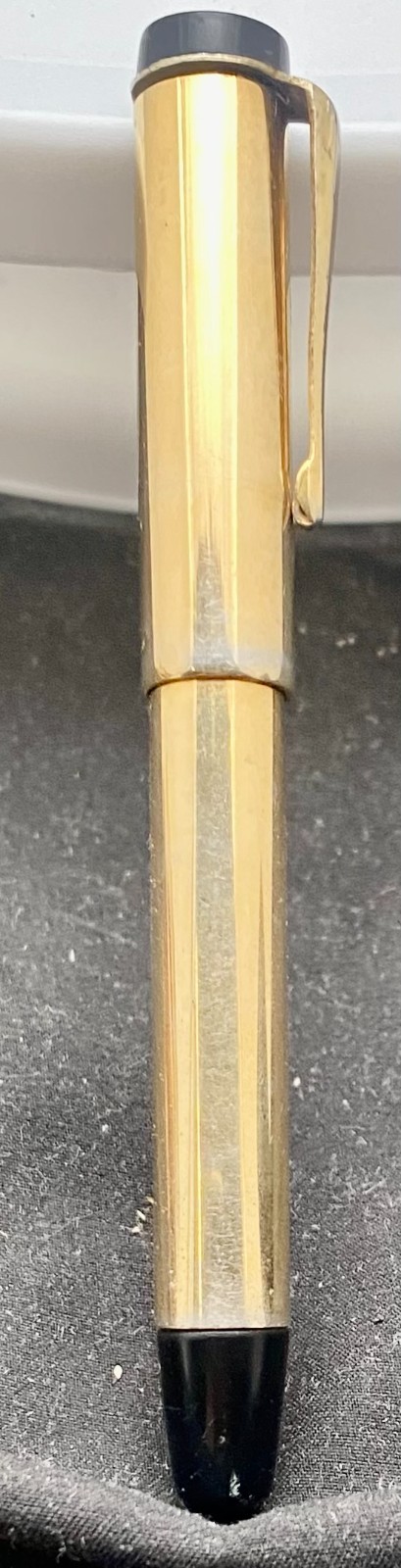 RARE USA GUILLOCHE GOLD FILLED FOUNTAIN PEN, DURATIP 14k “2” NIB Nr 2233, c1950