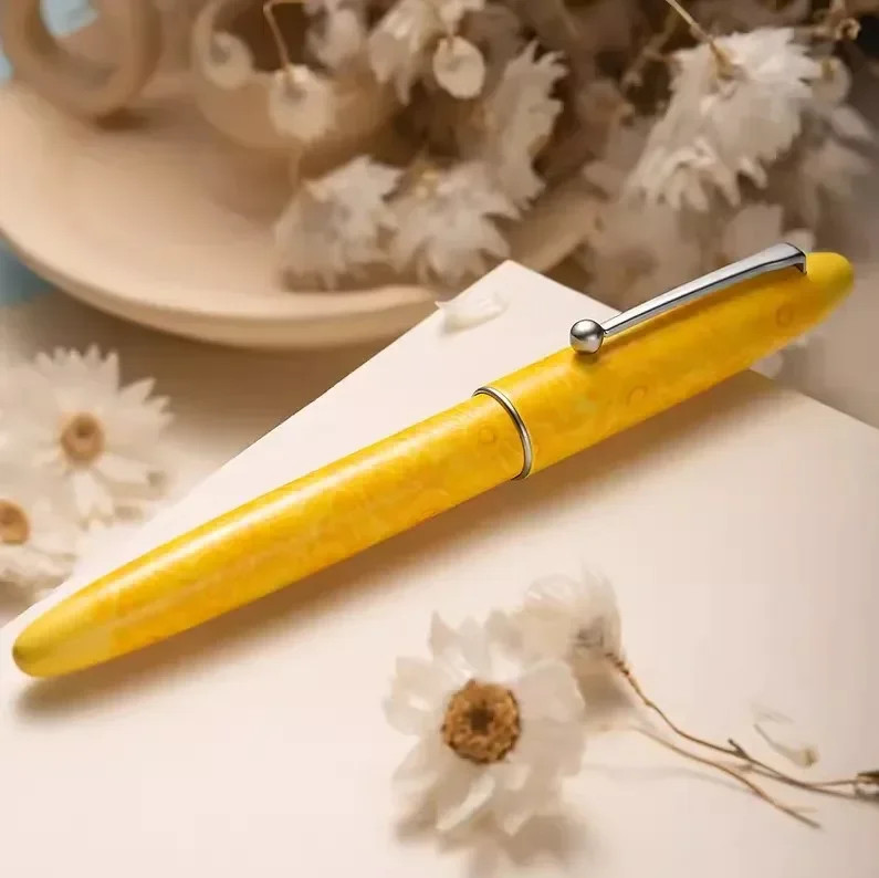 Hongdian C3 Metal Fountain Pen Natural Oil Painting EF/F Nib Gift Box