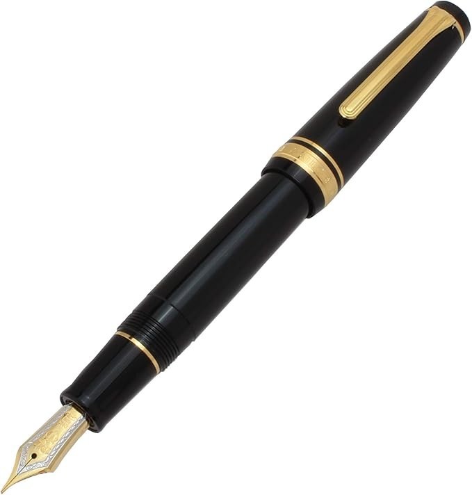 SAILOR 1911 Large 21K Gold Nib Fountain Pen Black Medium-Fine Japan NEW