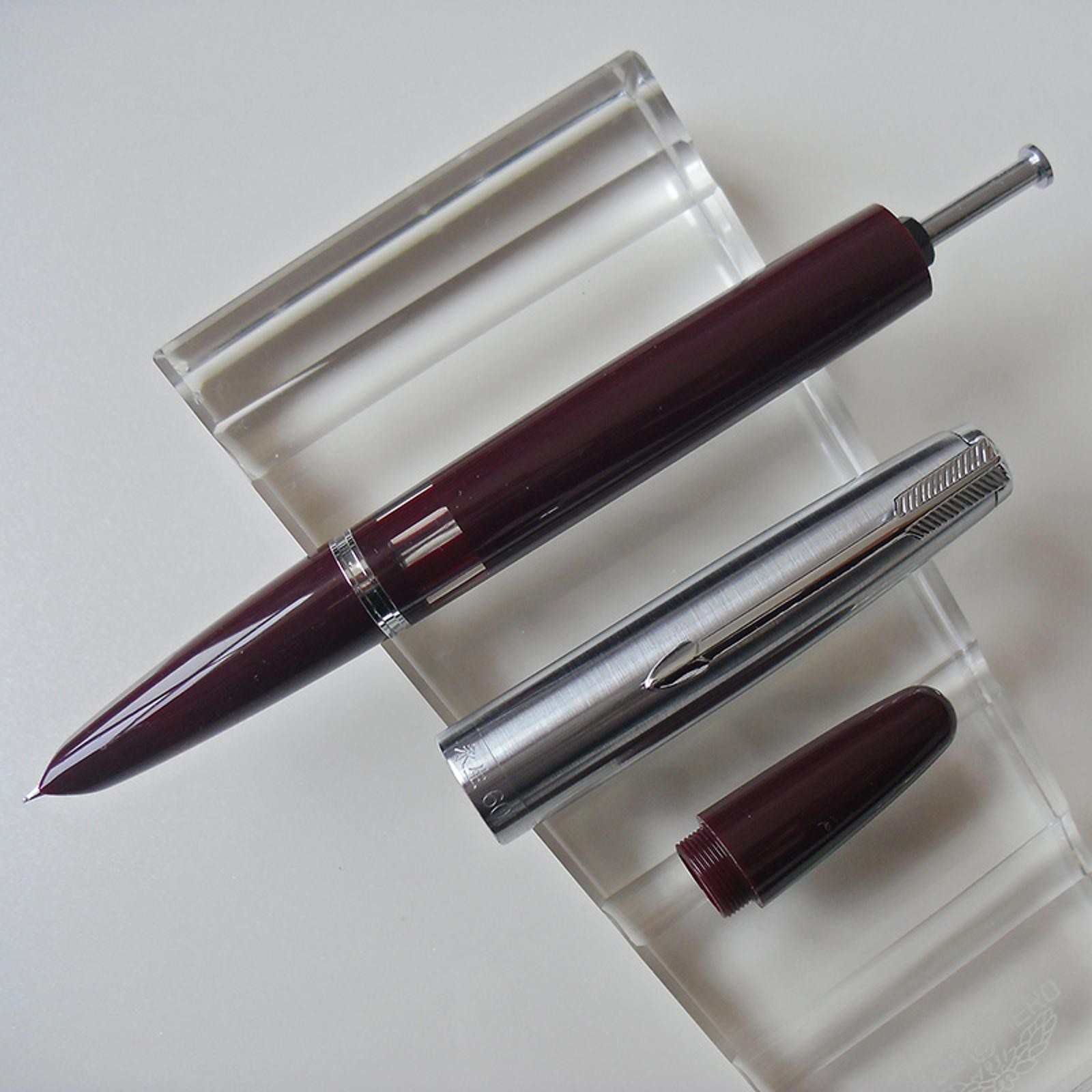 Vintage Wing Sung 601 Steel Cap Vacumatic Fountain Pen F Nib Ink Pen