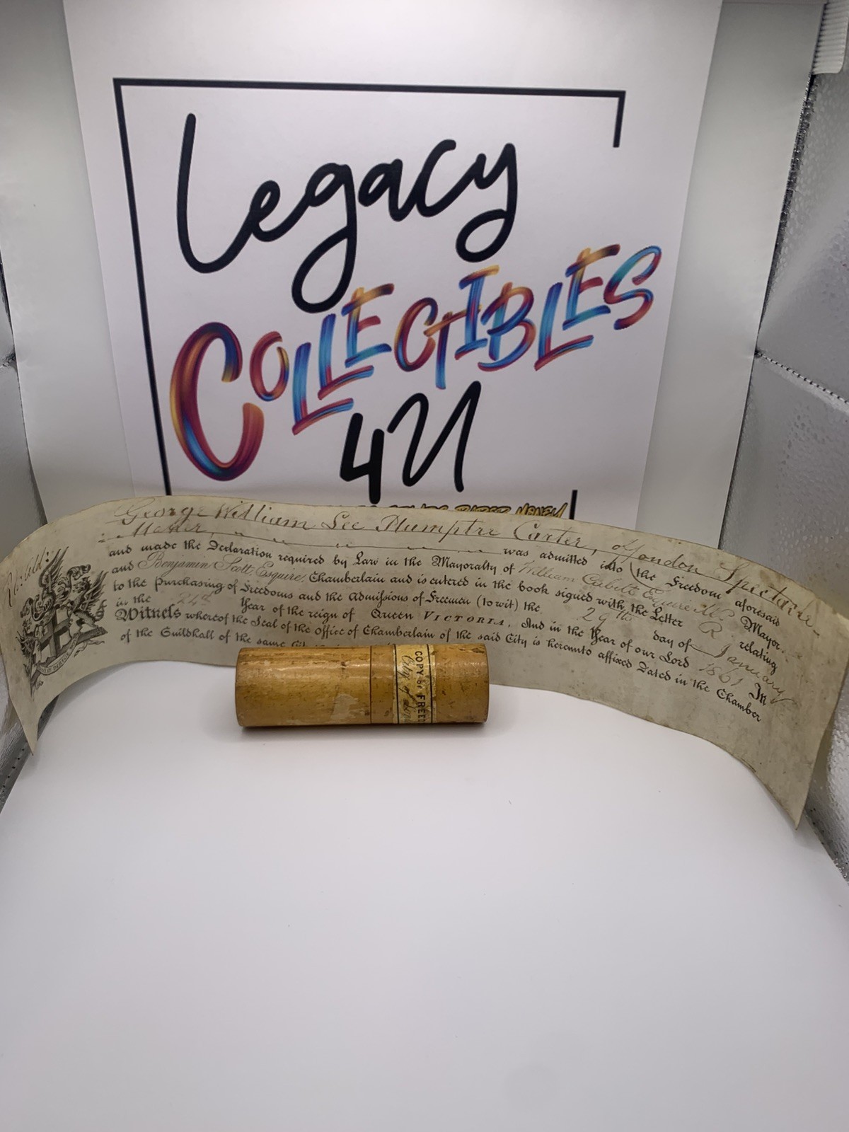1861 CityOfLondon ORIGINAL Copy Of Freedom With 1OZ Sterling Silver Fountain Pen