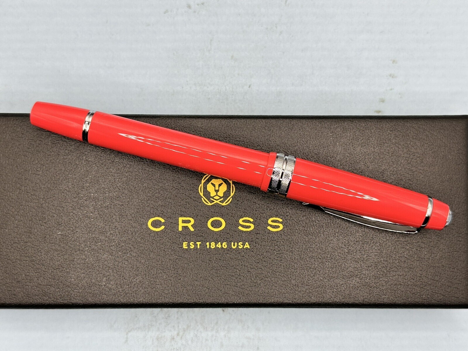 Cross Bailey Light Coral Resin Fountain Pen AT0746-5MS NEW