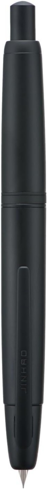 Jinhao 10 Press Fountain Pen with Box, Matte Black Retractable Fine Nib with …