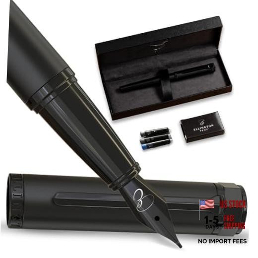 Luxury Fountain Pen Set – Smooth Nib – Includes 3 Ink The Stealth Medium