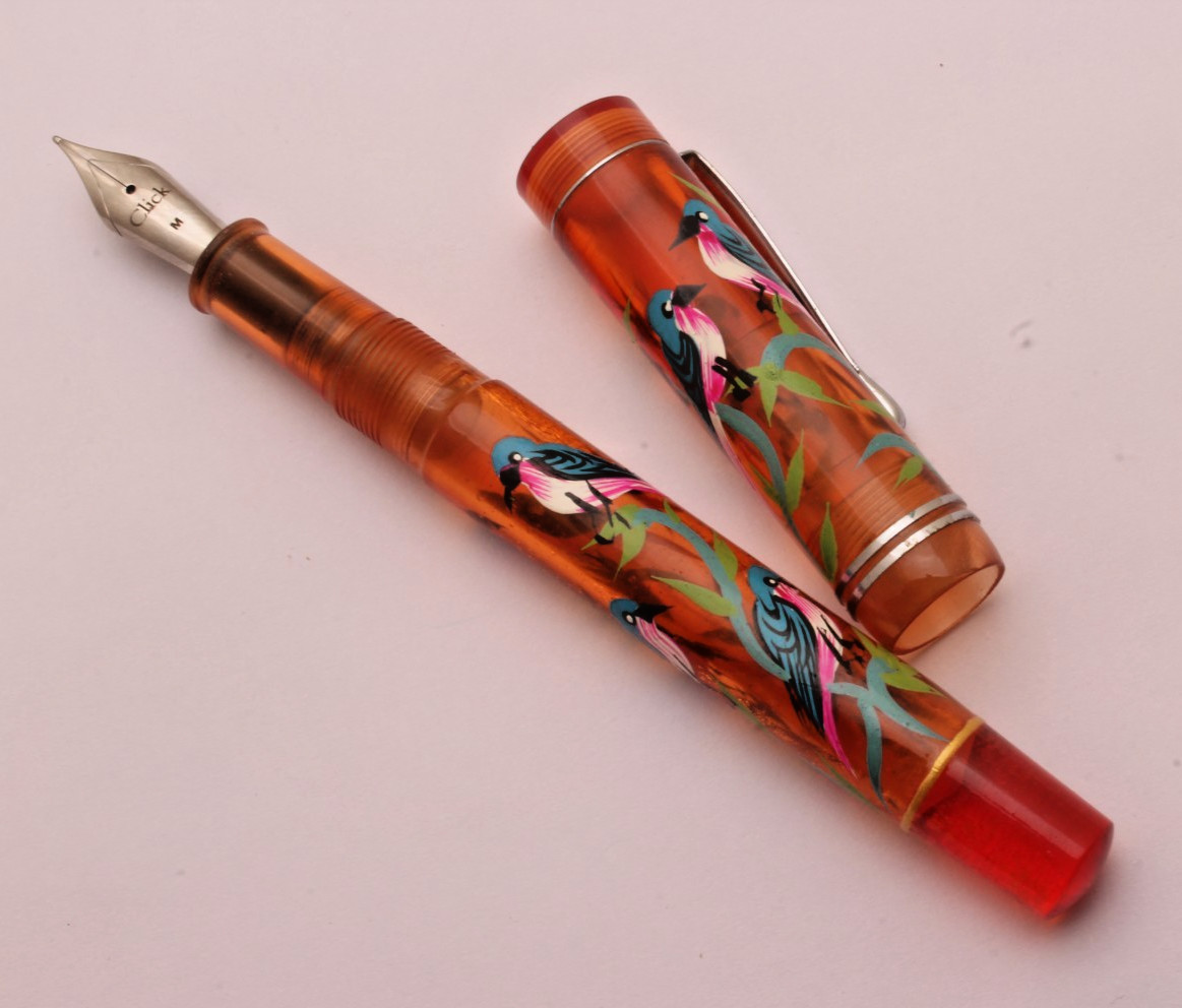 Beautiful Handmade Art Made On Acrylic Body Fountain Pen JOWONIB EXTREMELY RARE