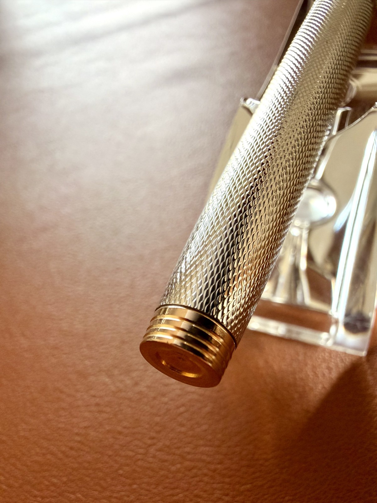 Parker Premier Chiselled Silver GT Fountain Pen 14K Gold Nib France