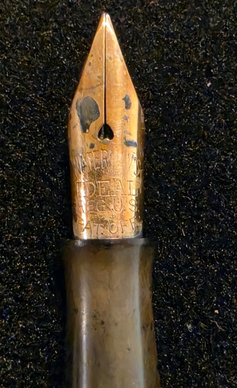 Vintage Waterman 0552 1/2 V Safety Fountain Pen Gold Filled Overlay 14K Nib