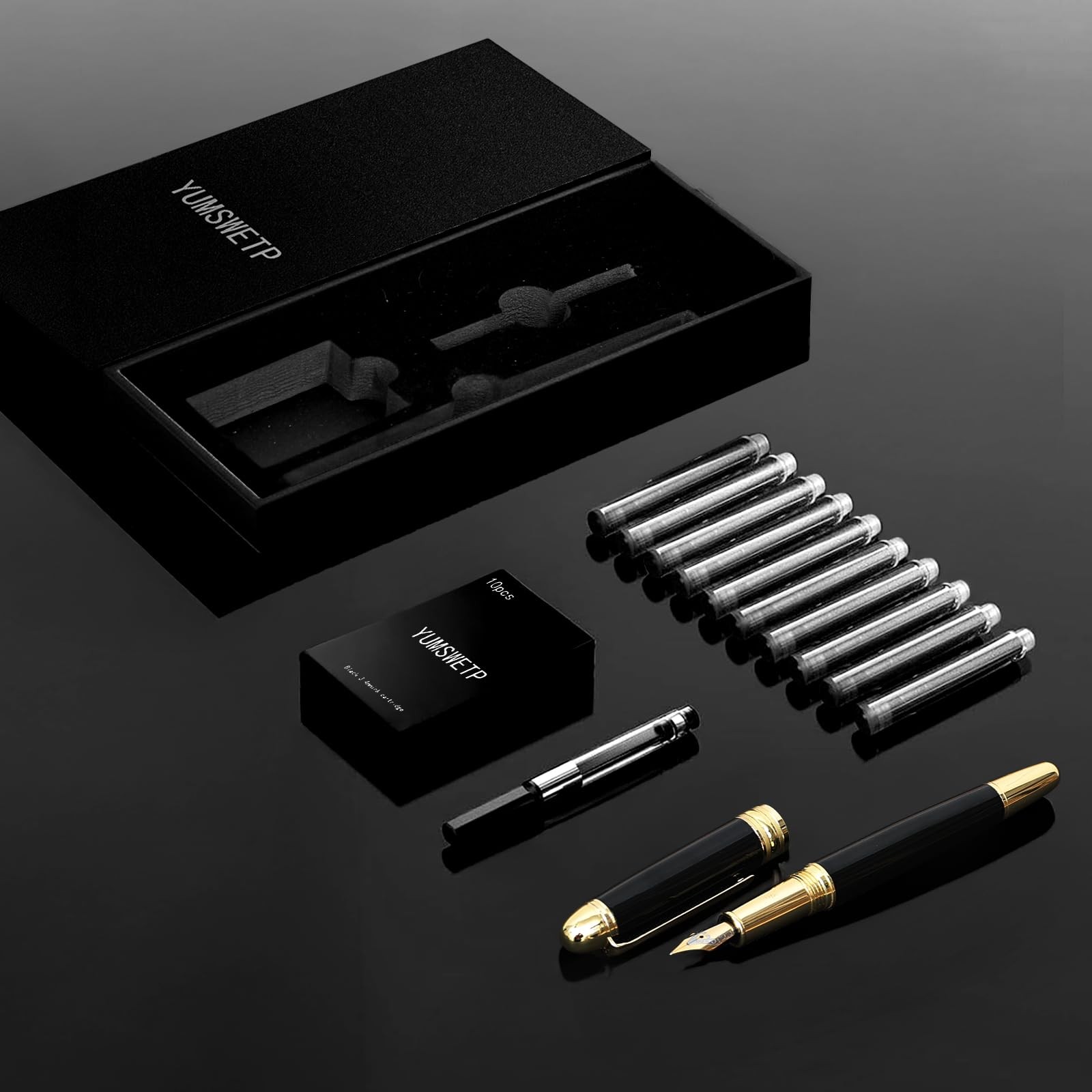 Luxury Fountain Pen Gift Set For Writing Smooth, Fine Nib, Includes Refillabl…