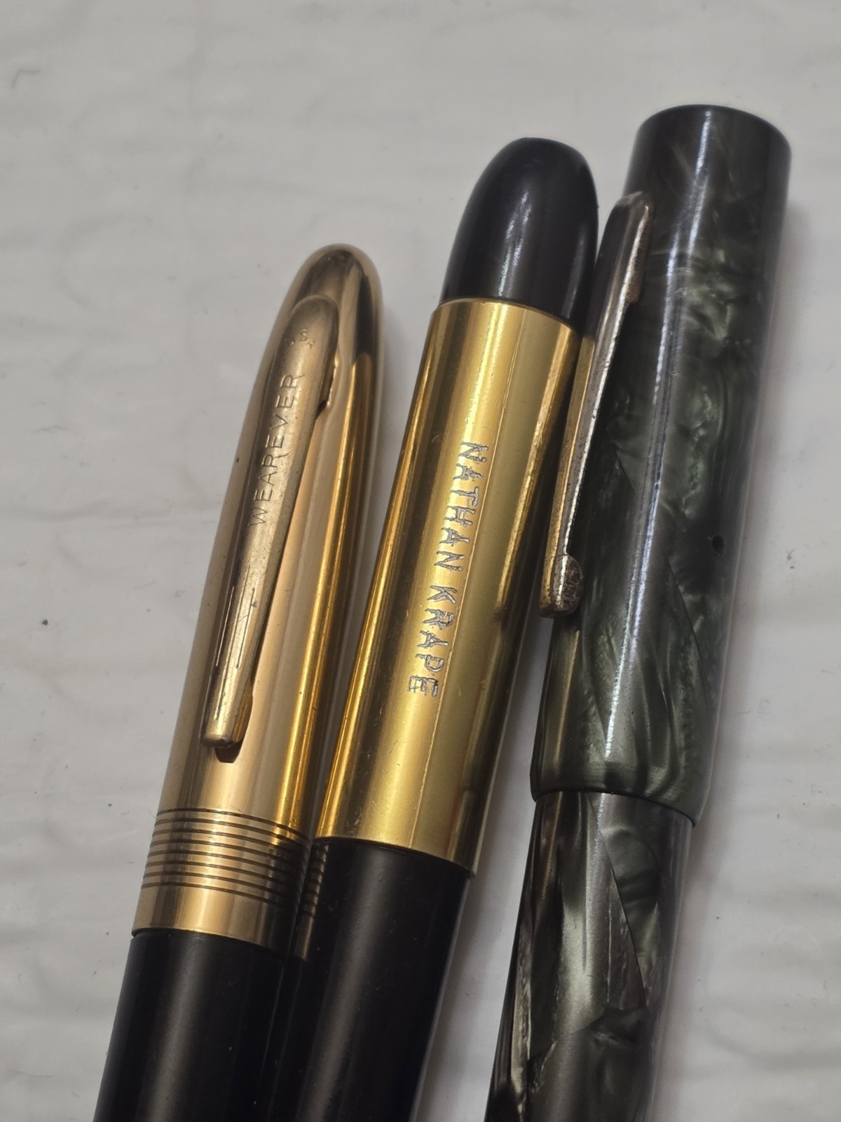 Vtg Fountain Pen Mixed Lot Of 3 Warwick,Wearever & Unbranded One Pre Owned #6