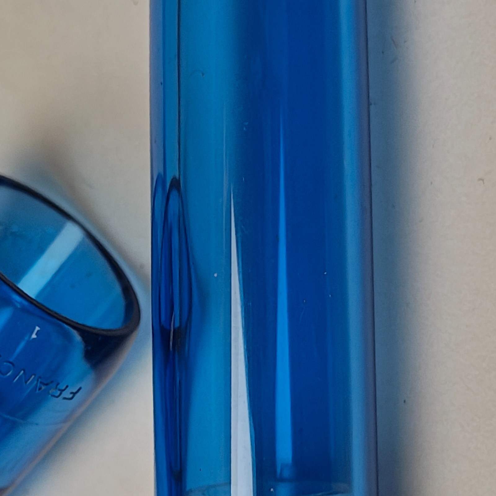 Vtg Waterman Kultur Fountain Pen Transparent Blue Demonstrator Fine Pt France