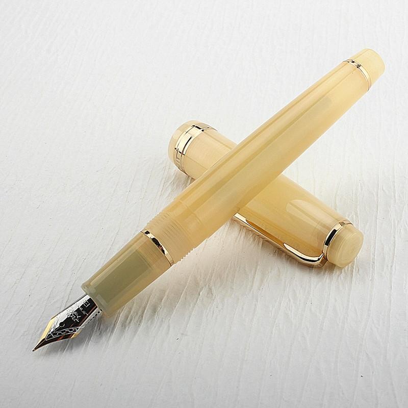 Jinhao 82 Fountain Pen Acrylic Ef/f/m/bent Nib Golden Trim with Converter Writin