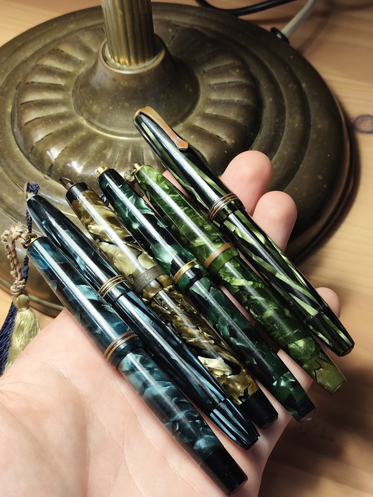 Beautiful French lady fountain pens. Art Deco / France 1930.