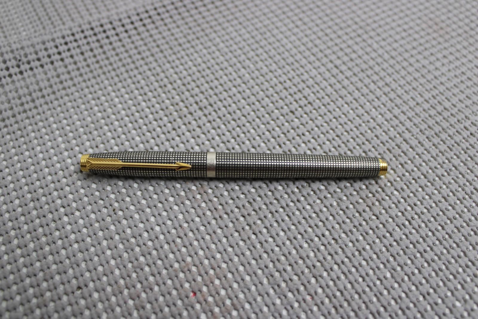 Parker Sonnet Fountain Pen France Starling Silver 925 E.II Gold 18Kt