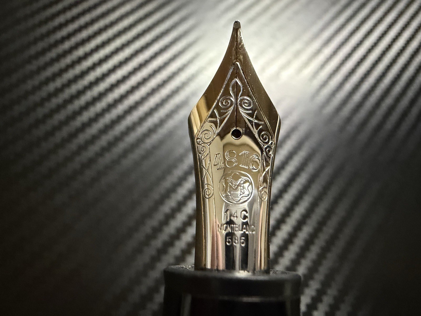 Very Good Montblanc Meisterstück 149 Ebonite Feed 14C Bicolor M Fountain Pen