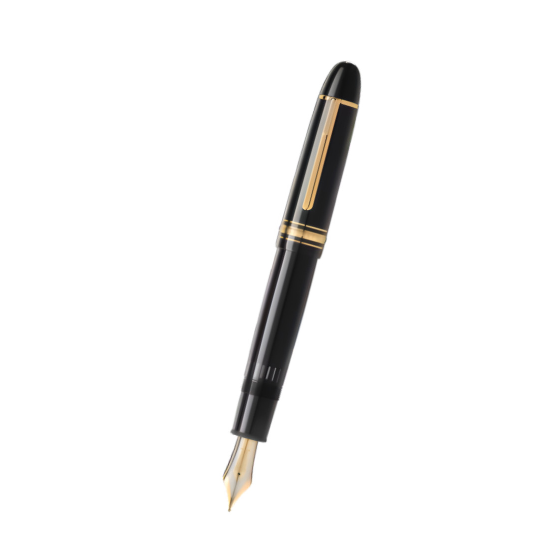 MONTBLANC MEISTERSTUCK 149 FOUNTAIN PEN GOLD F with Leather Pen Sleeve Fast