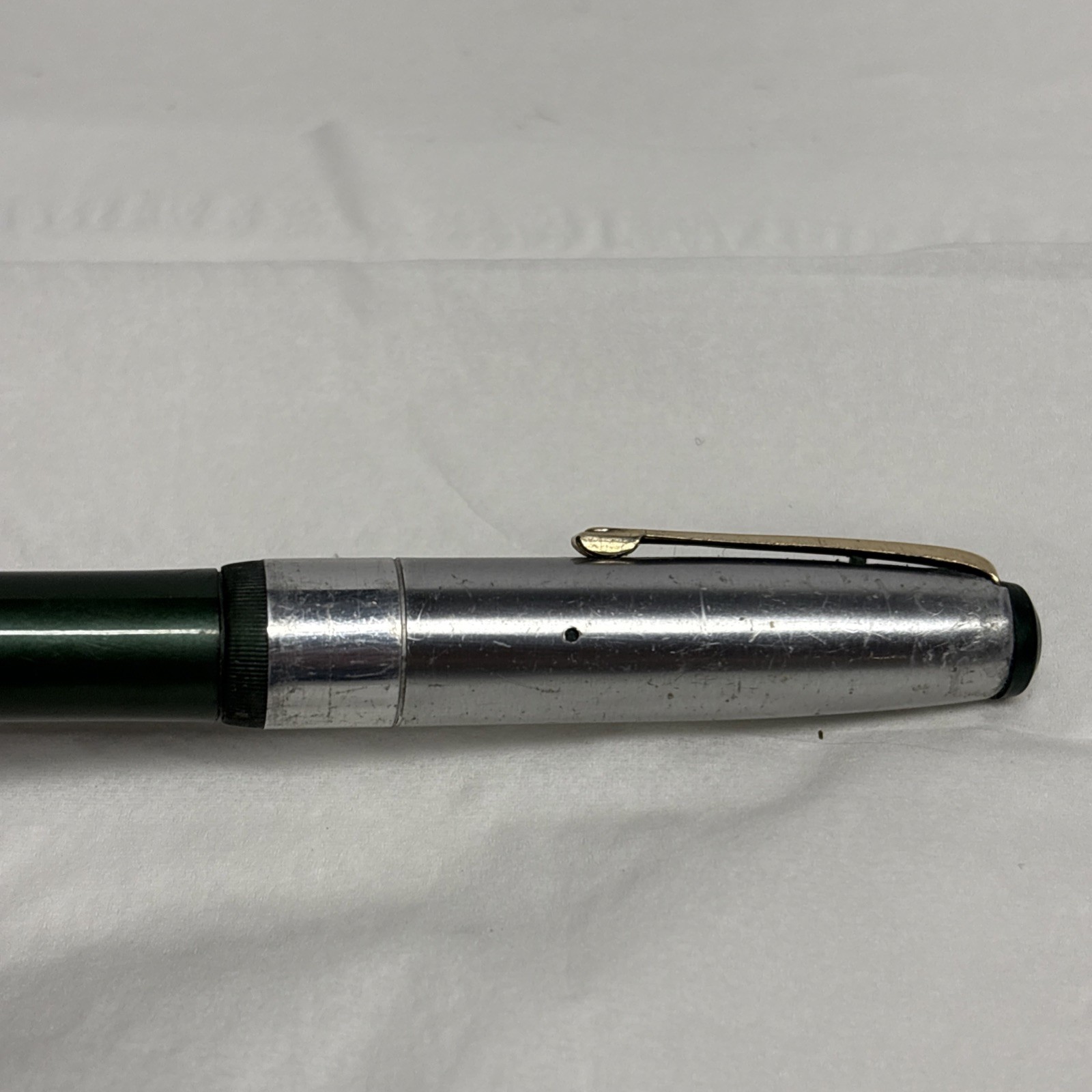 Vintage Wearever Fountain Pen Green And Silver & Unbranded Fountain Pen Untested