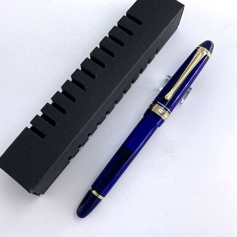 Vintage Wing Sung 699 Acrylic Resin Piston Fountain Pen Clip 0.7mm M Nib w