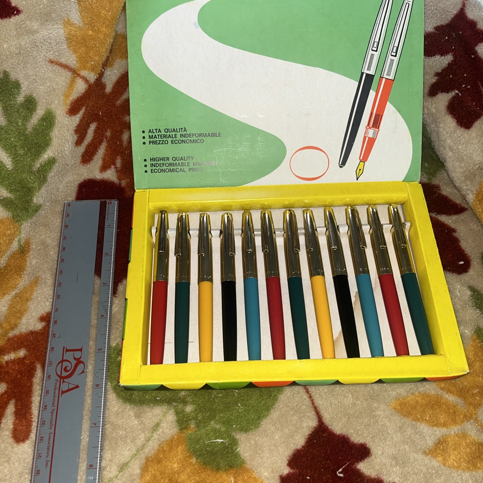 Set of 12 Made In Italy 111 Fountain Pens Various Colors w gold plated XF nibs