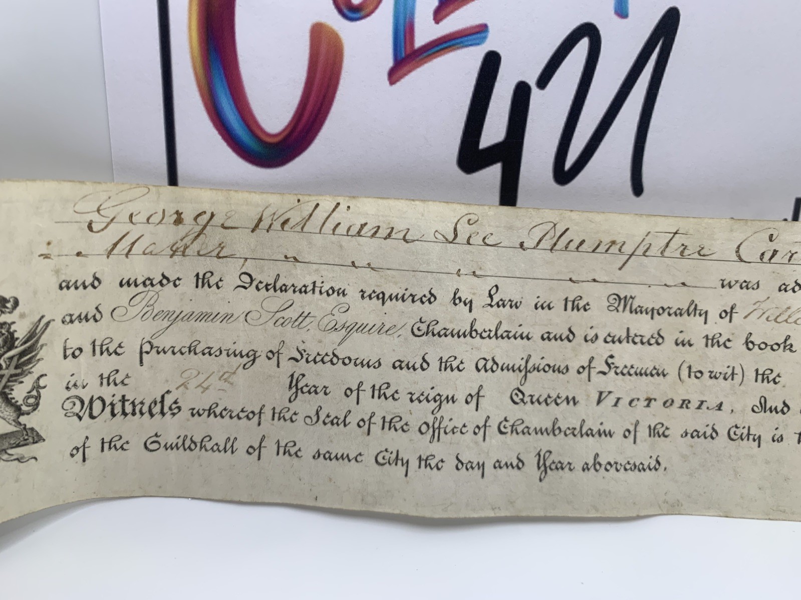 1861 CityOfLondon ORIGINAL Copy Of Freedom With 1OZ Sterling Silver Fountain Pen