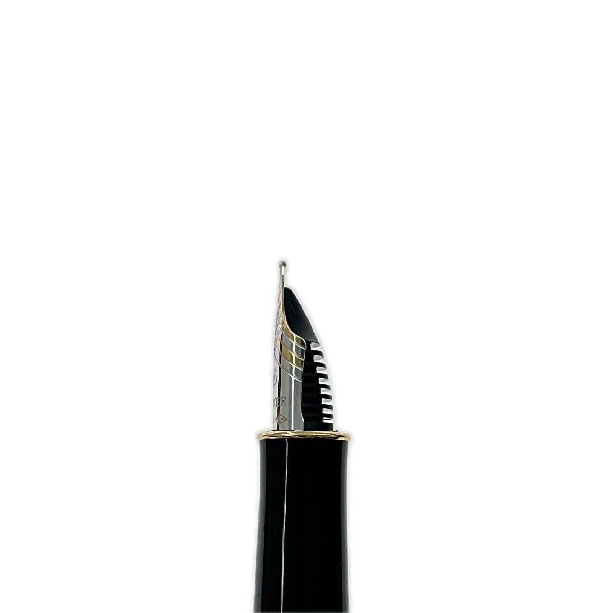 Excellent Parker Sonnet 18K Gold Fine F Nib Fountain Pen Silver Gold w/ Case