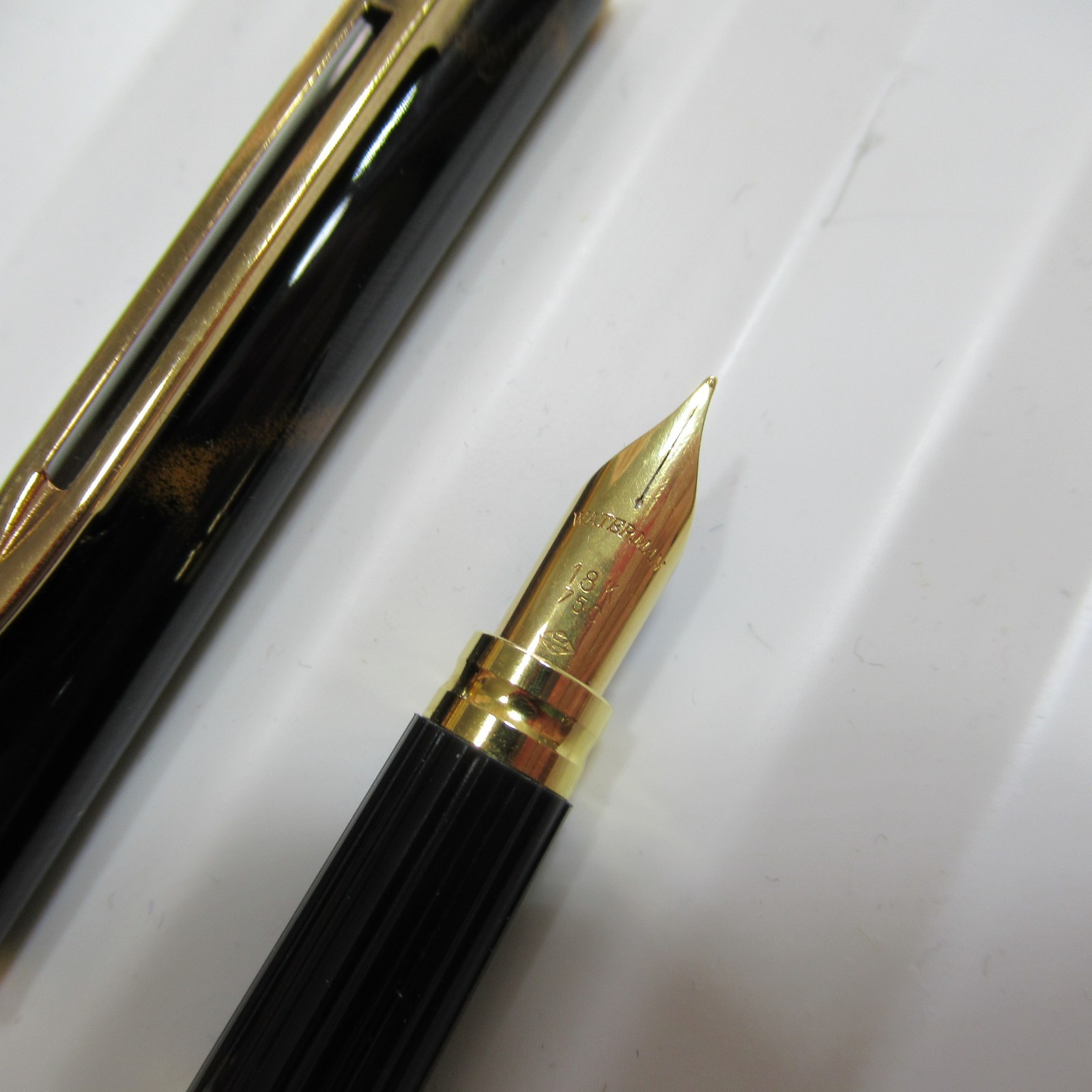 18K NIB waterman Brown Marble Laque Fountain vintage France sheaffer parker wahl