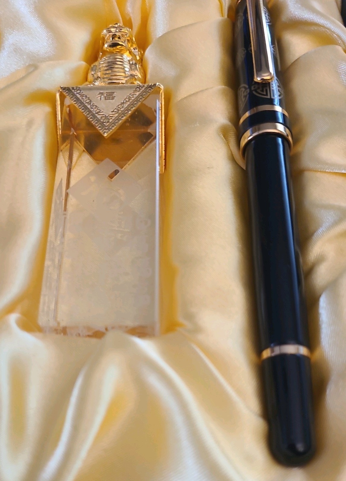 Vintage Pen Calligraphy Fountain Vintage Paper Weight Dragon Souvenir Set (AA3)